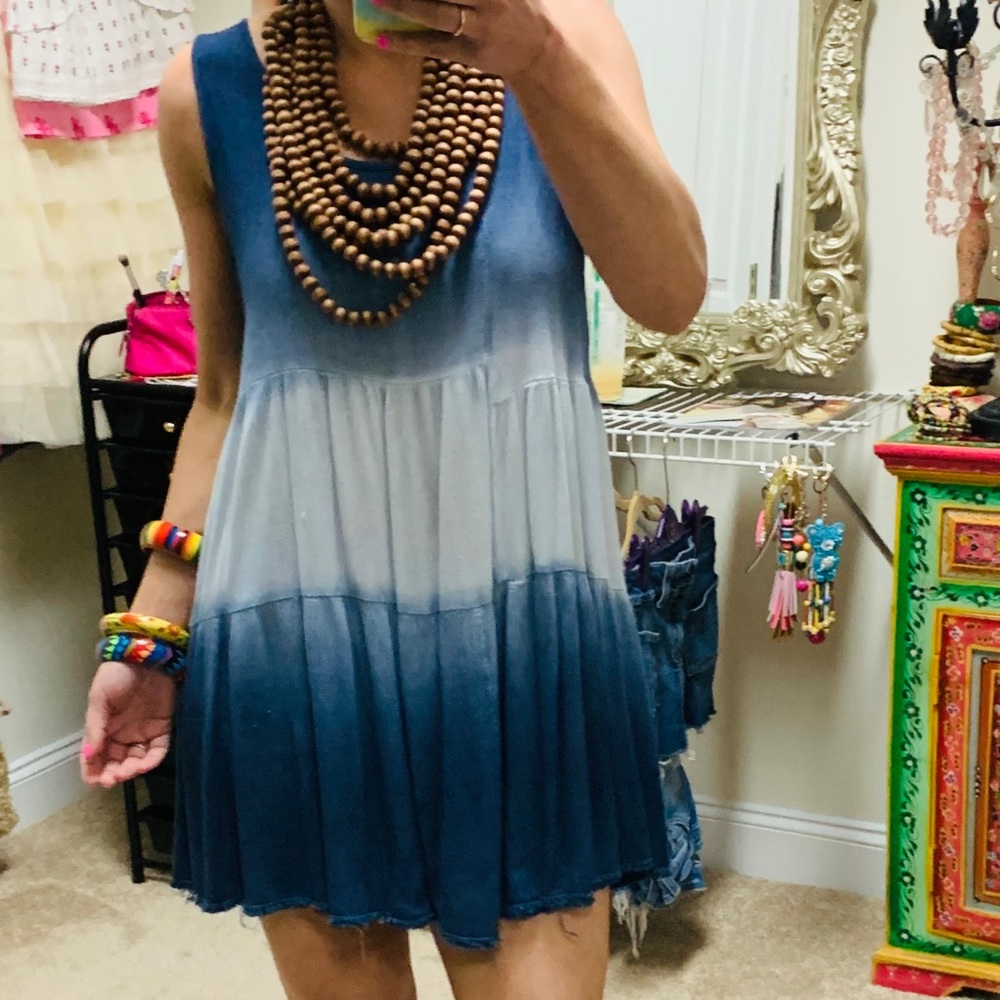 Tie dye mini dress